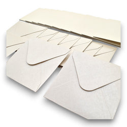 Mini 3" Ivory Pearlescent Cards & Envelopes