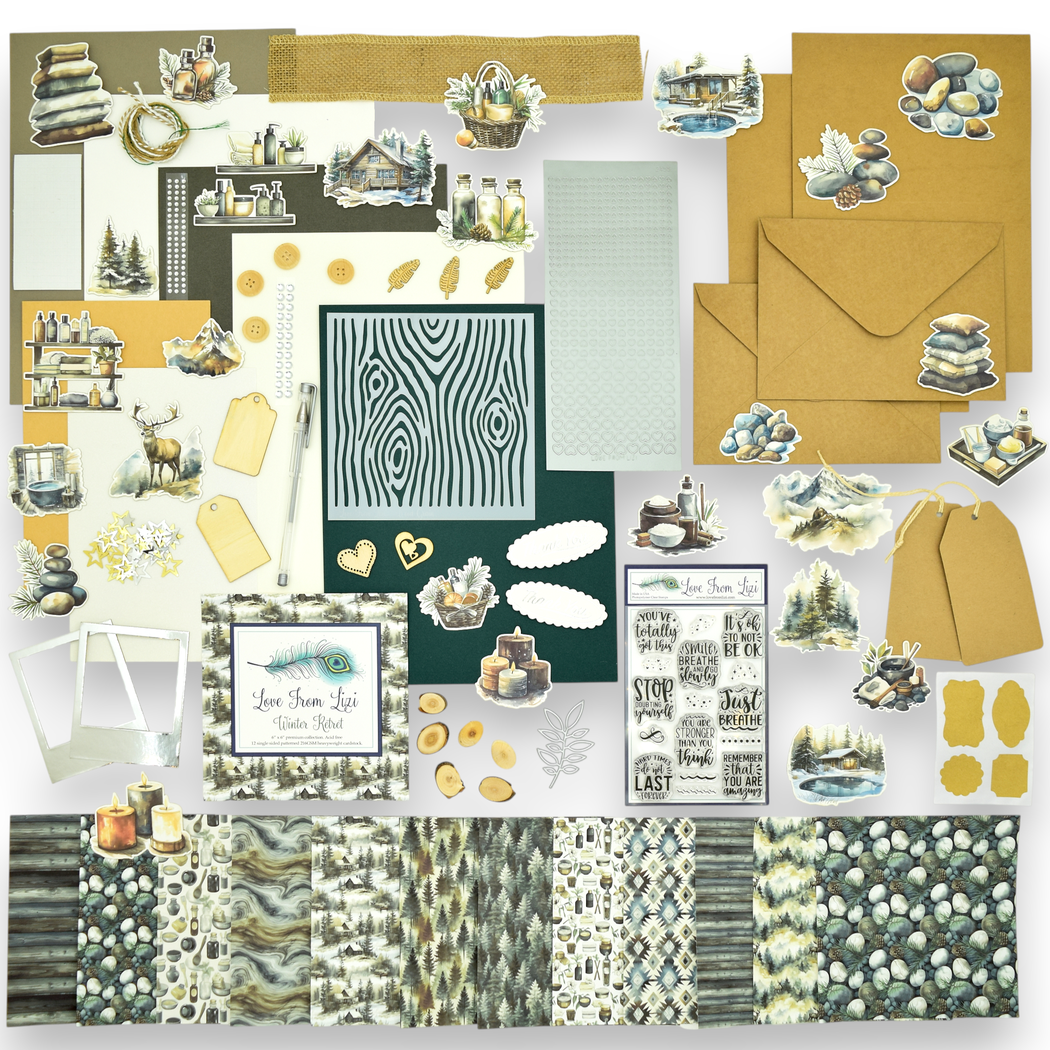 LFL December 25 Card Kit - Winter Retreat