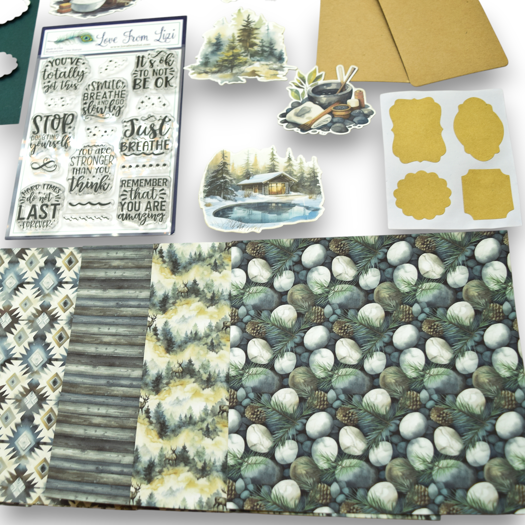 LFL December 25 Card Kit - Winter Retreat