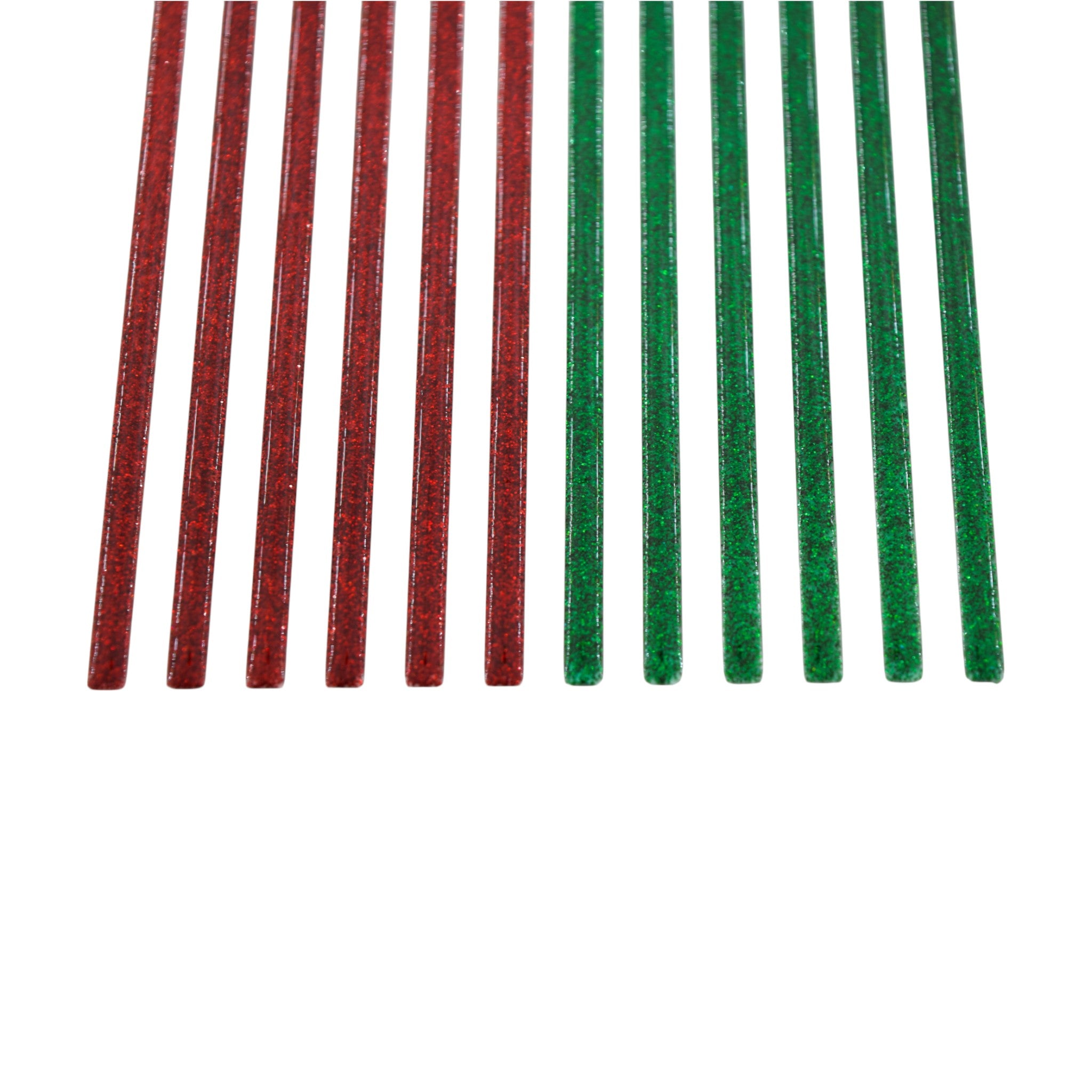 Glitter Wide Green & Red - 3D Gel Strip Stickers