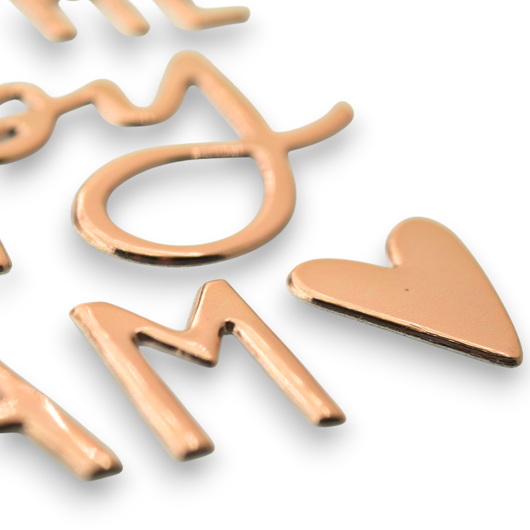 Rose Gold 3D Sentiment Stickers