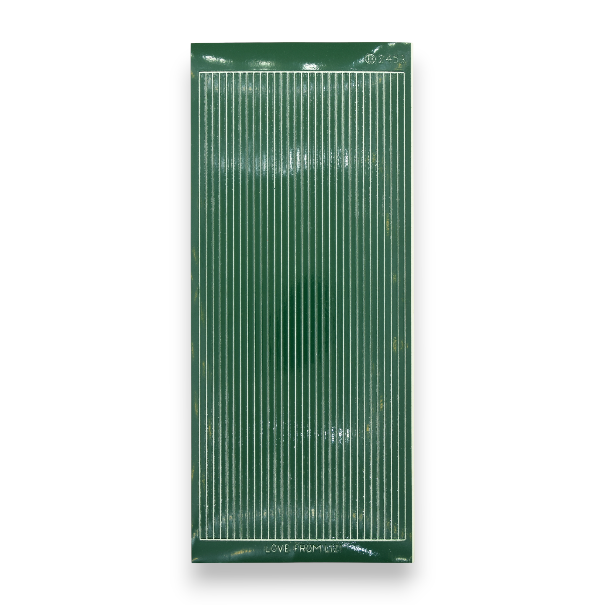 Straight Green Peel-Off Stickers