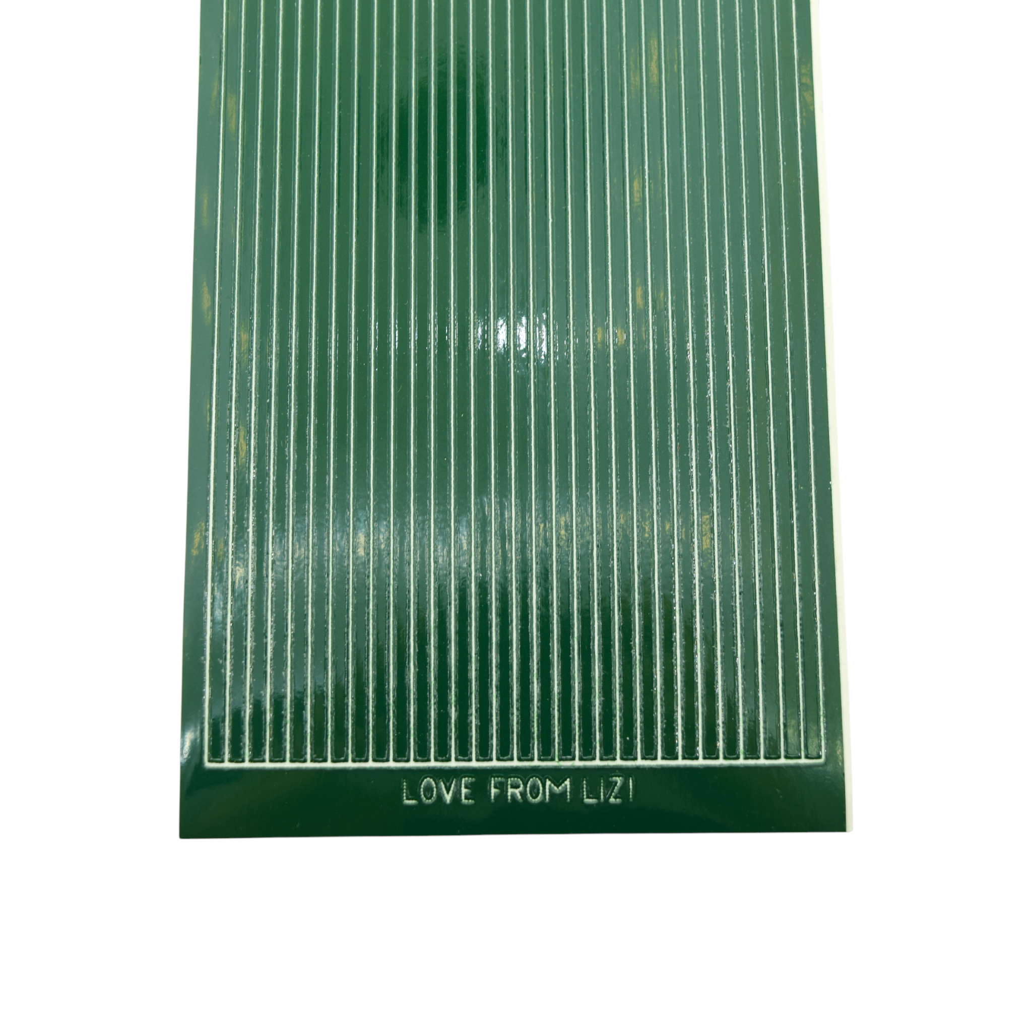Straight Green Peel-Off Stickers