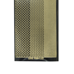 Sway Black with Gold finish Peel-Off Stickers