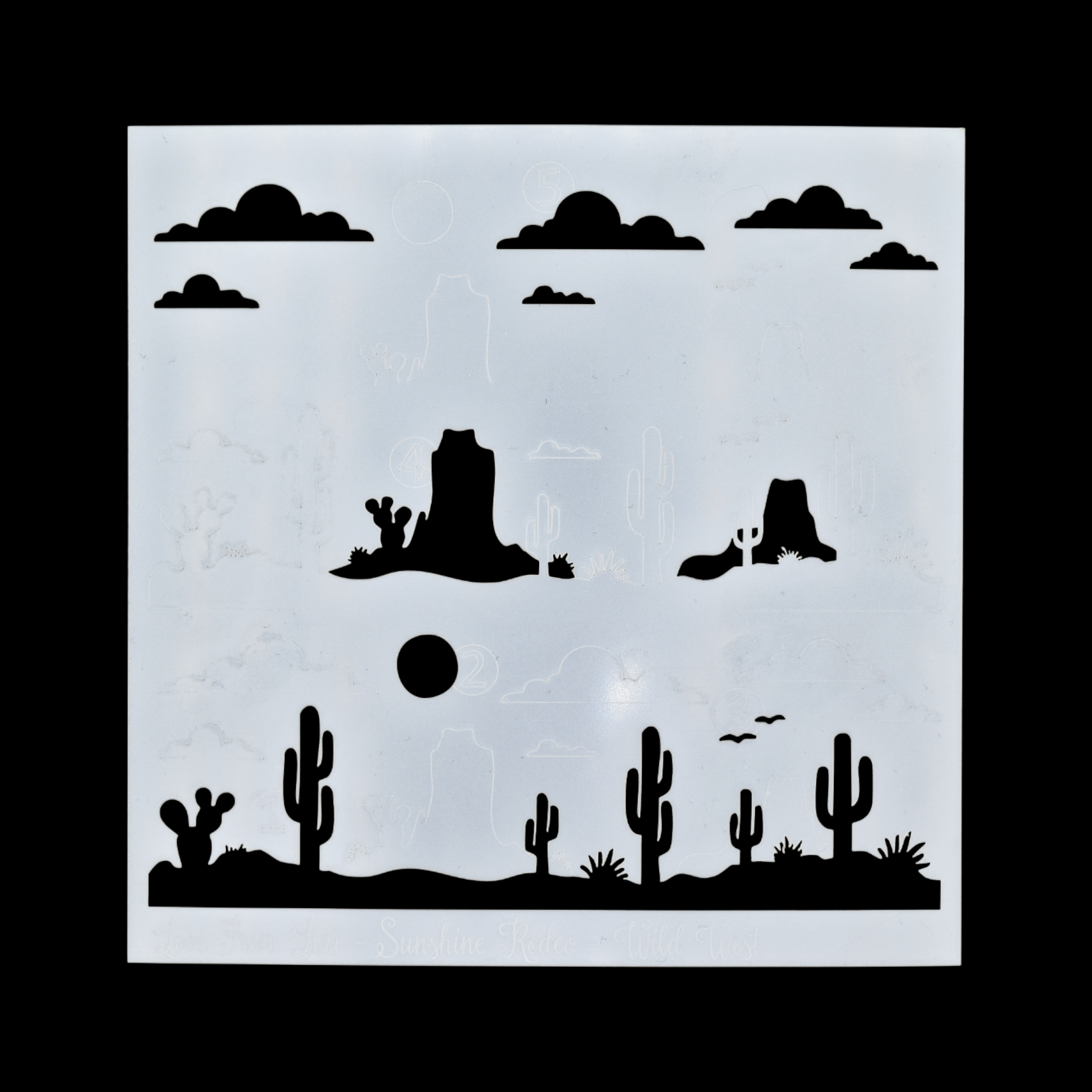 Wild West - Sunshine Rodeo - Stencil