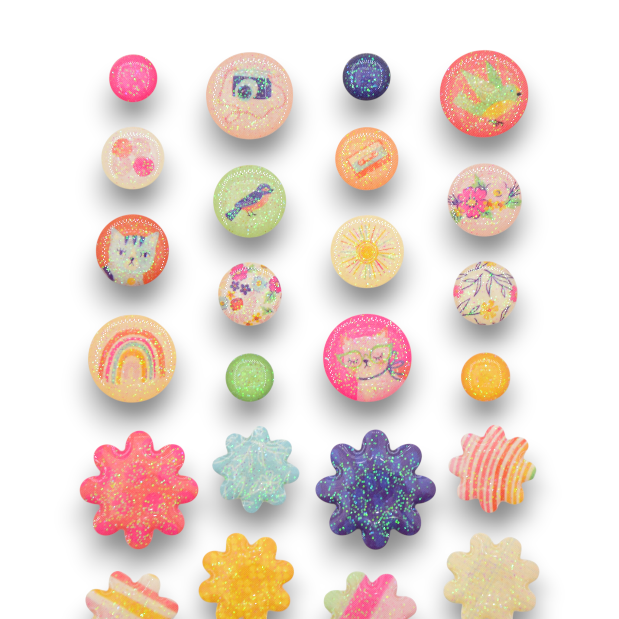 Make Life Beautiful - Mini Gel Glitter Stickers