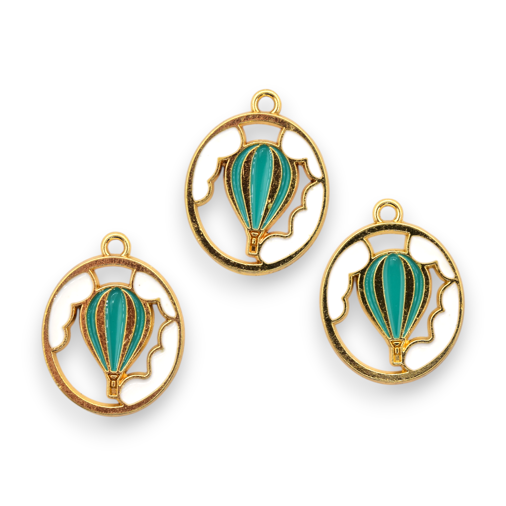 Green Hot Air Balloon - Charms