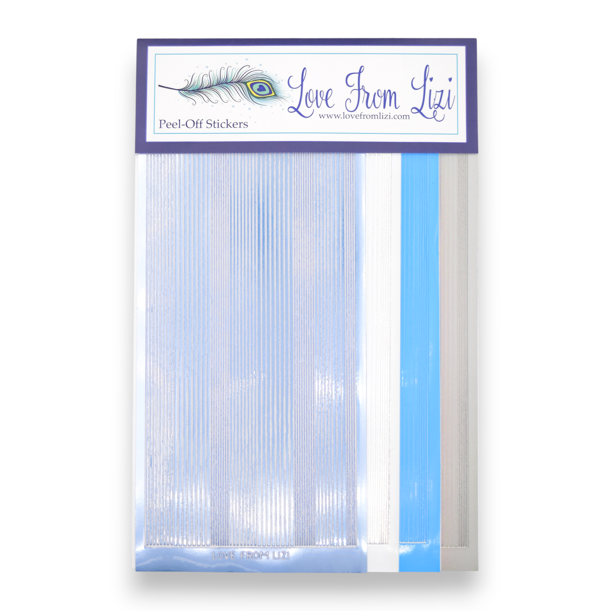 Sending Snowflakes - Pin Stripe Peel-Off 4 Pack