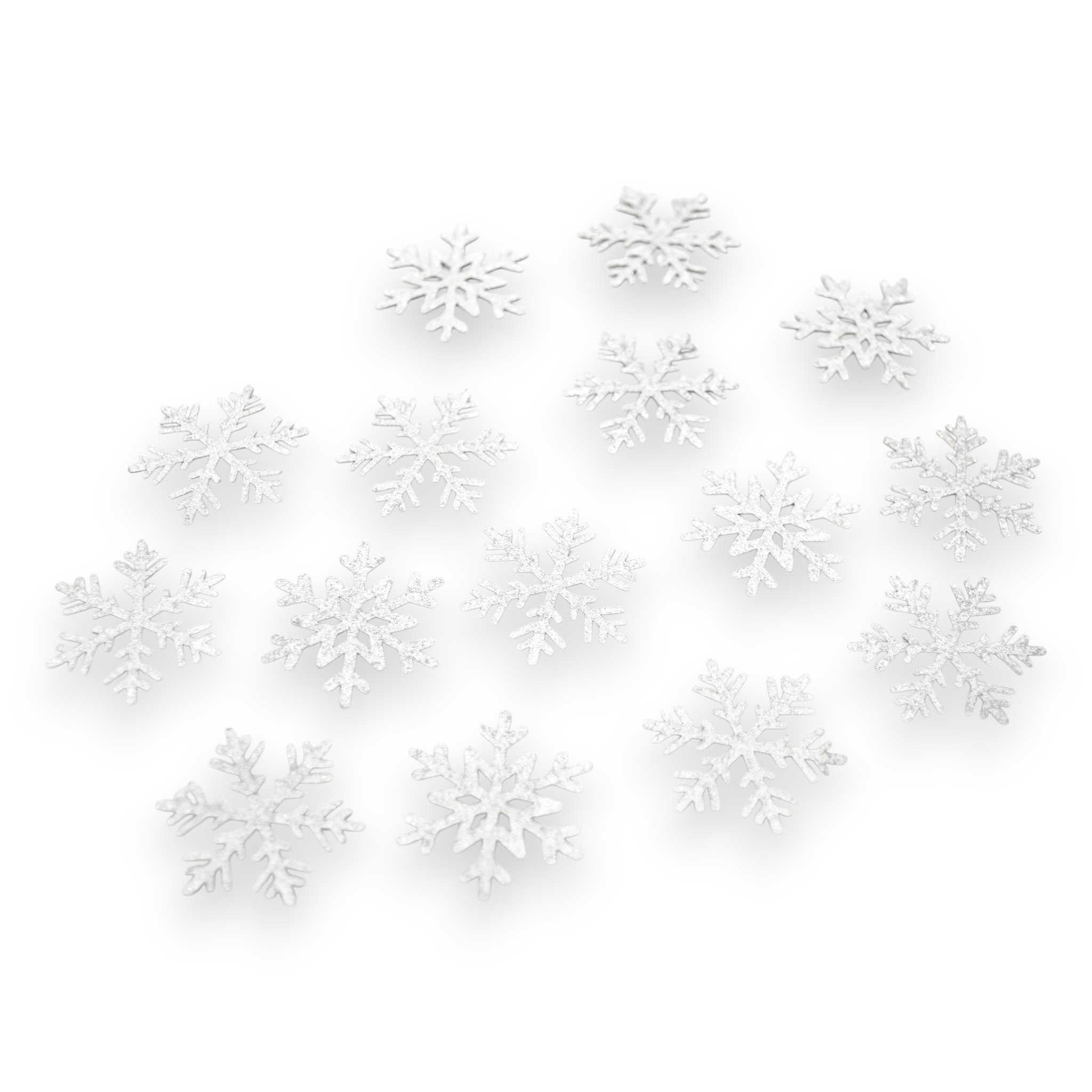Silver Glitter Card Snowflakes - Embellishments