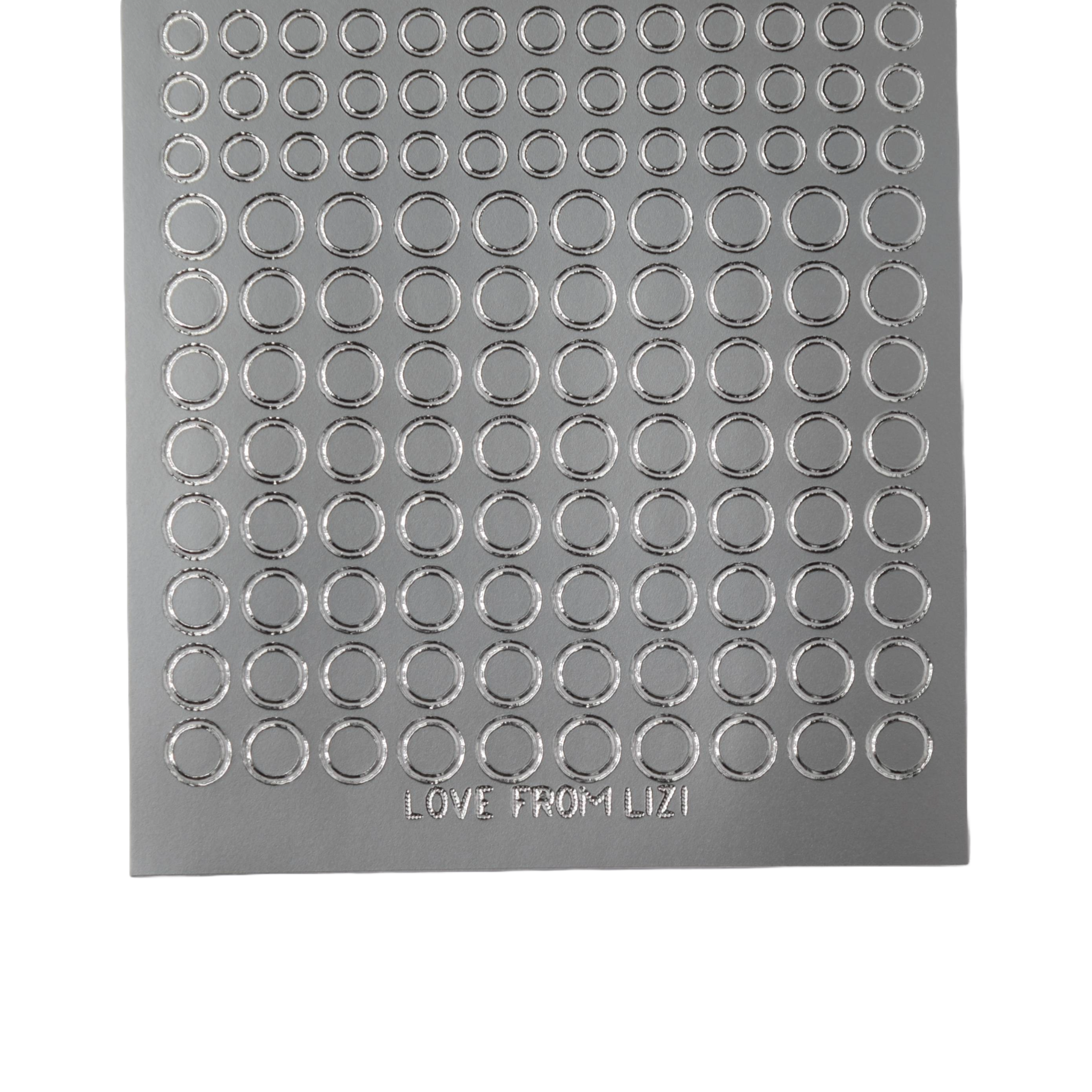 Mini Circles Silver Peel-Off Stickers