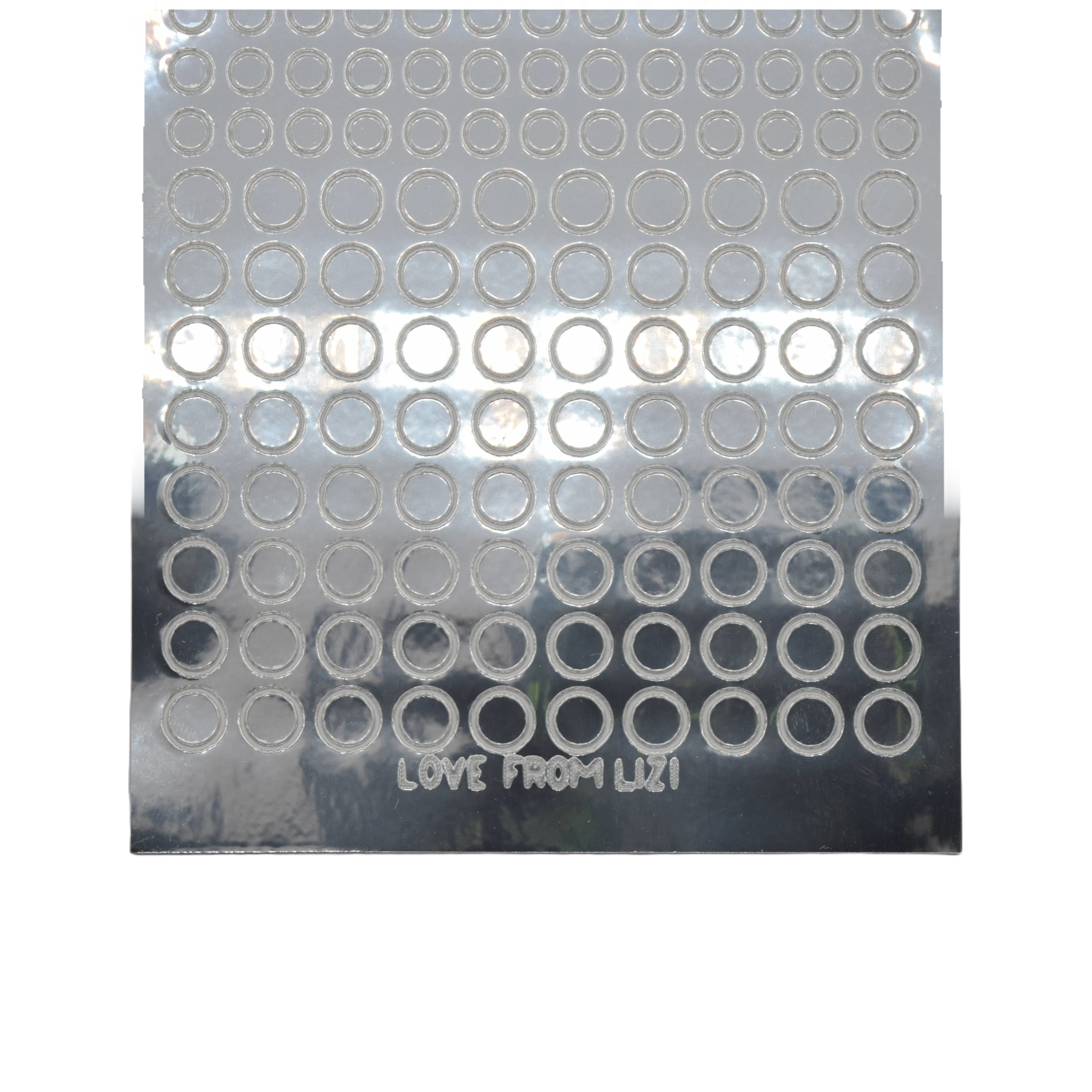 Mini Circles Silver Mirror Peel-Off Stickers