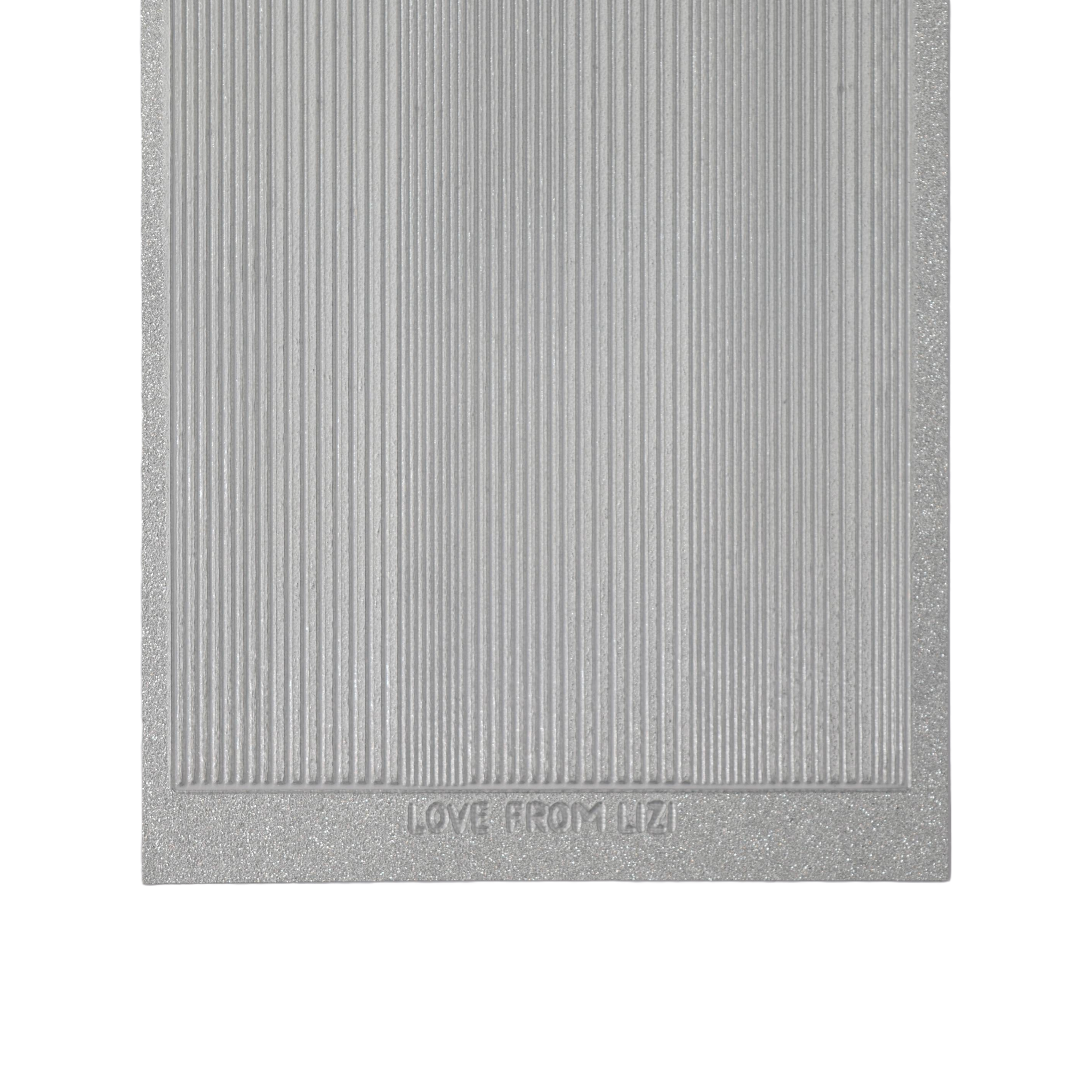 Pin Stripe Silver Moondust Peel-Off Stickers