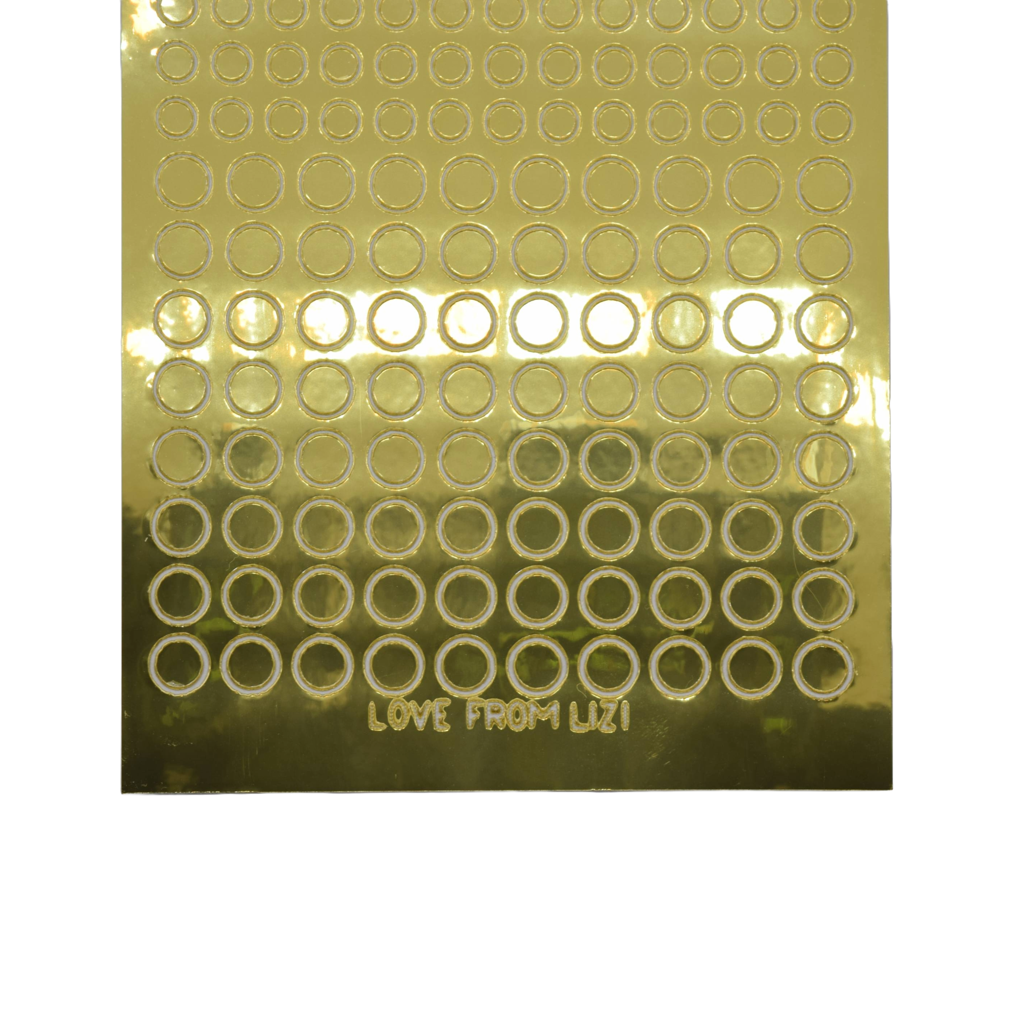 Mini Circles Gold Mirror Peel-Off Stickers