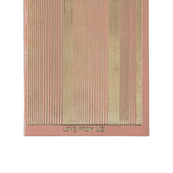 Pin Stripe Apricot with Gold Finish Peel-Off Stickers