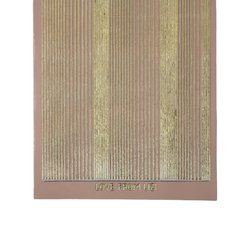 Pin Stripe Mink with Gold Finish Peel-Off Stickers