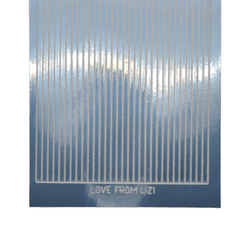 Straight Ice Blue Mirror Peel-Off Stickers