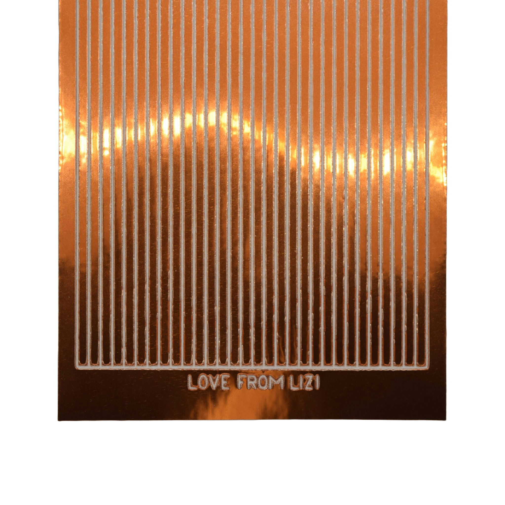 Straight Copper Mirror Peel-Off Stickers