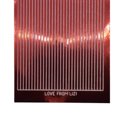 Straight Ruby Red Mirror Peel-Off Stickers