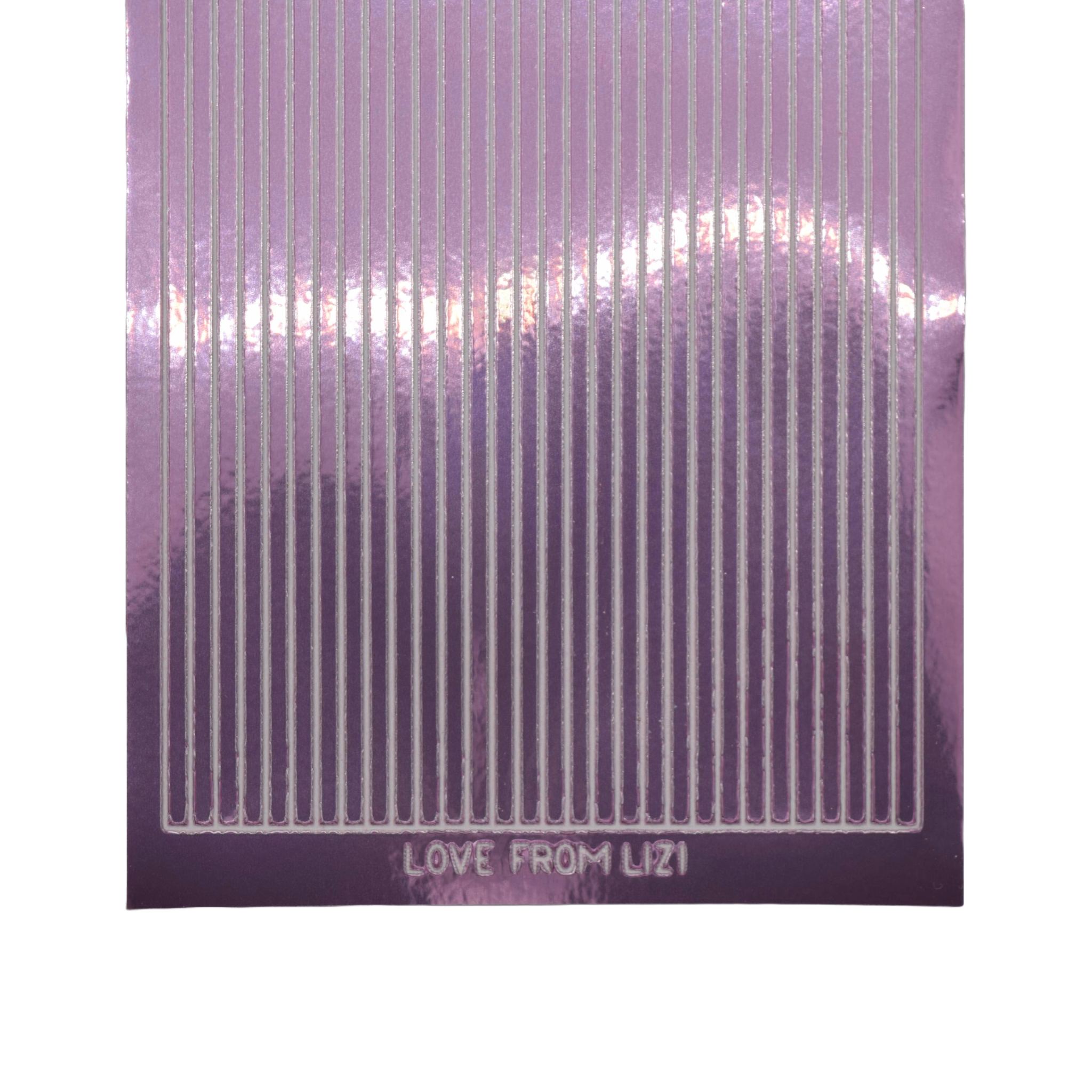 Straight Lilac Mirror Peel-Off Stickers