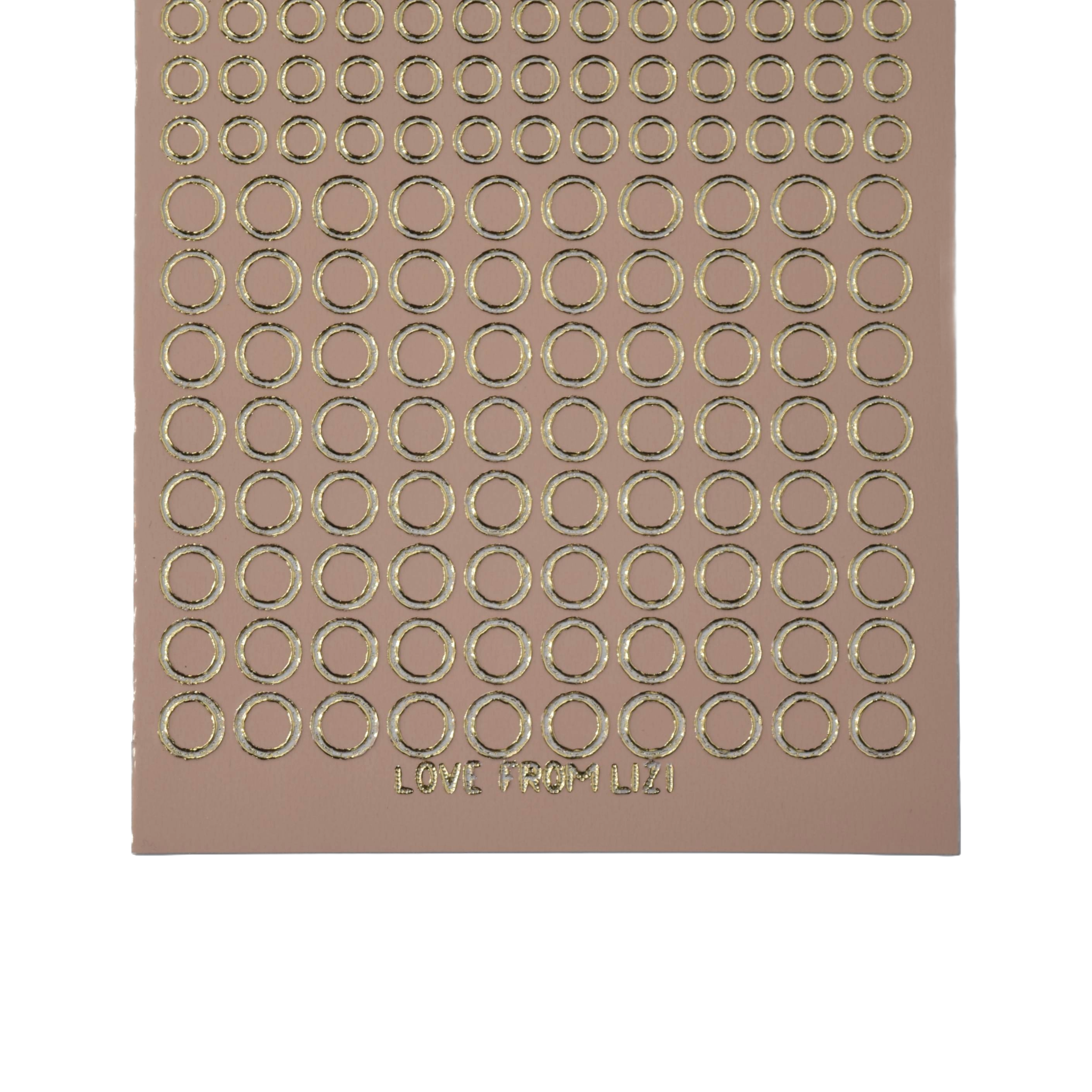 Mini Circles Mink Gold Finish Peel-Off Stickers