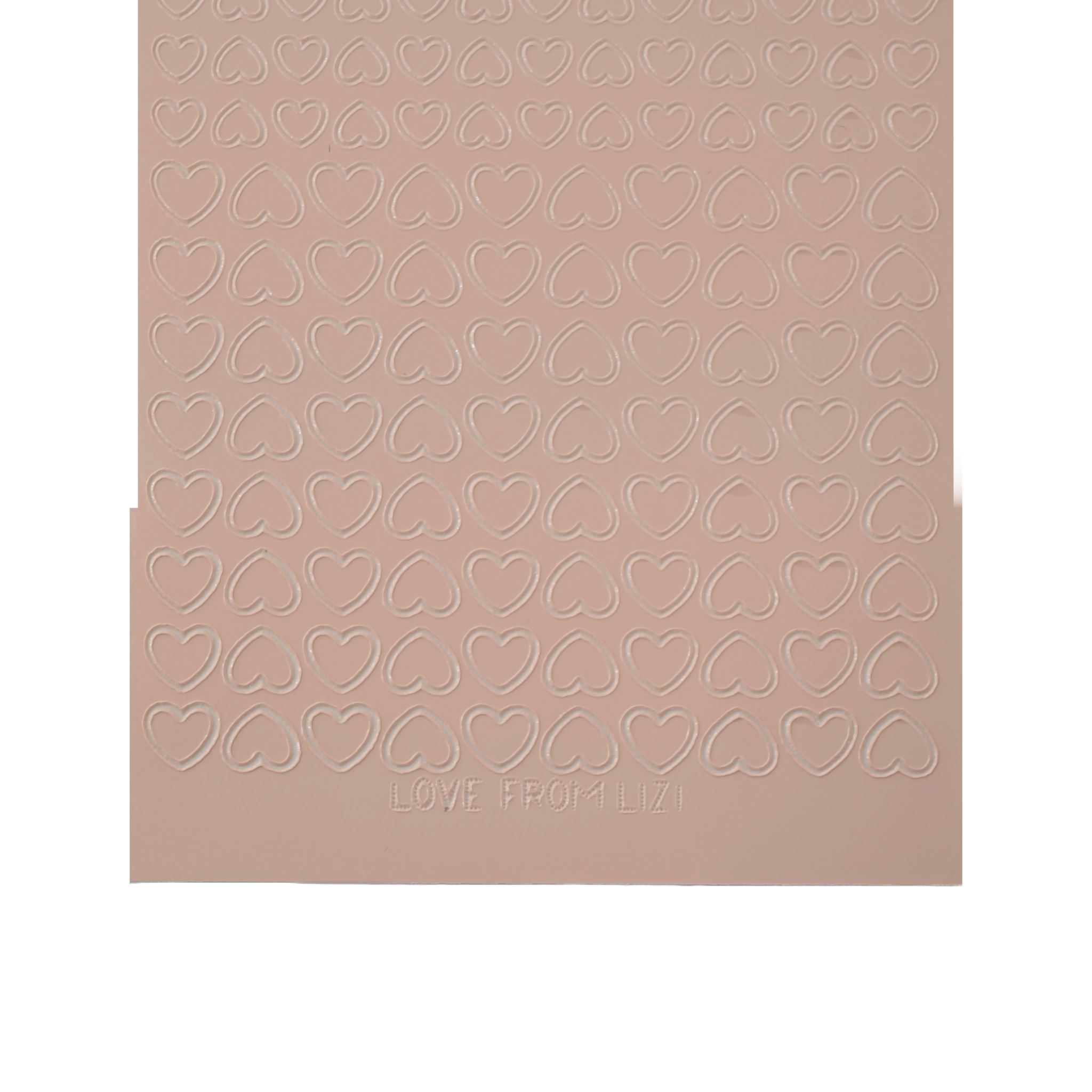 Mini Heart Soft Peach Peel-Off Stickers