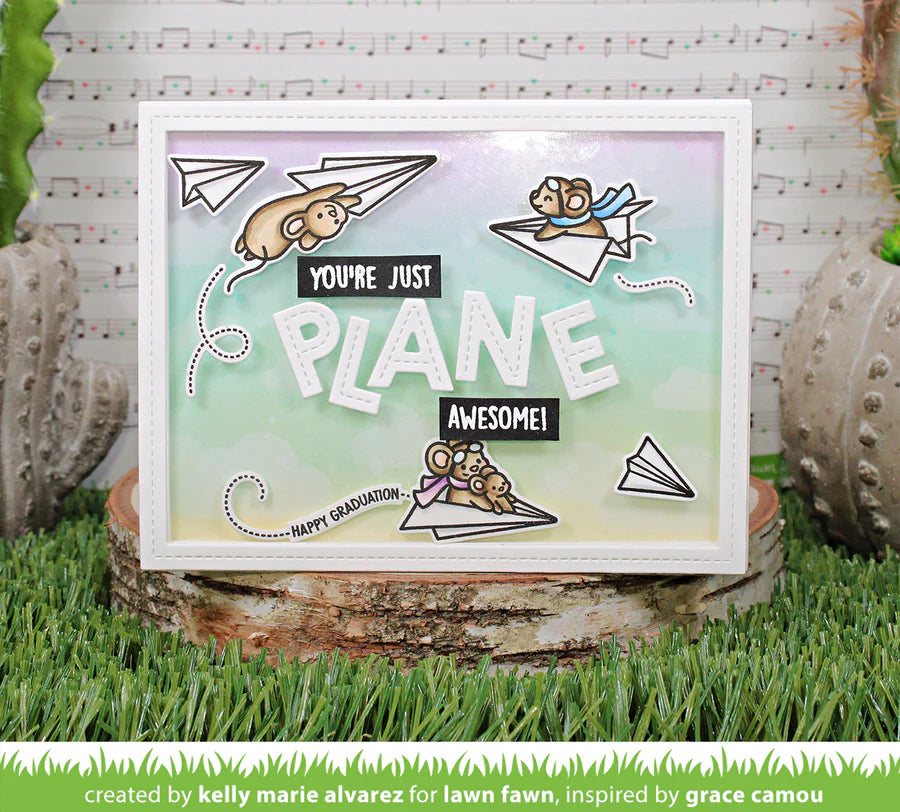 Just Plane Awesome Stamps by Lawn Fawn