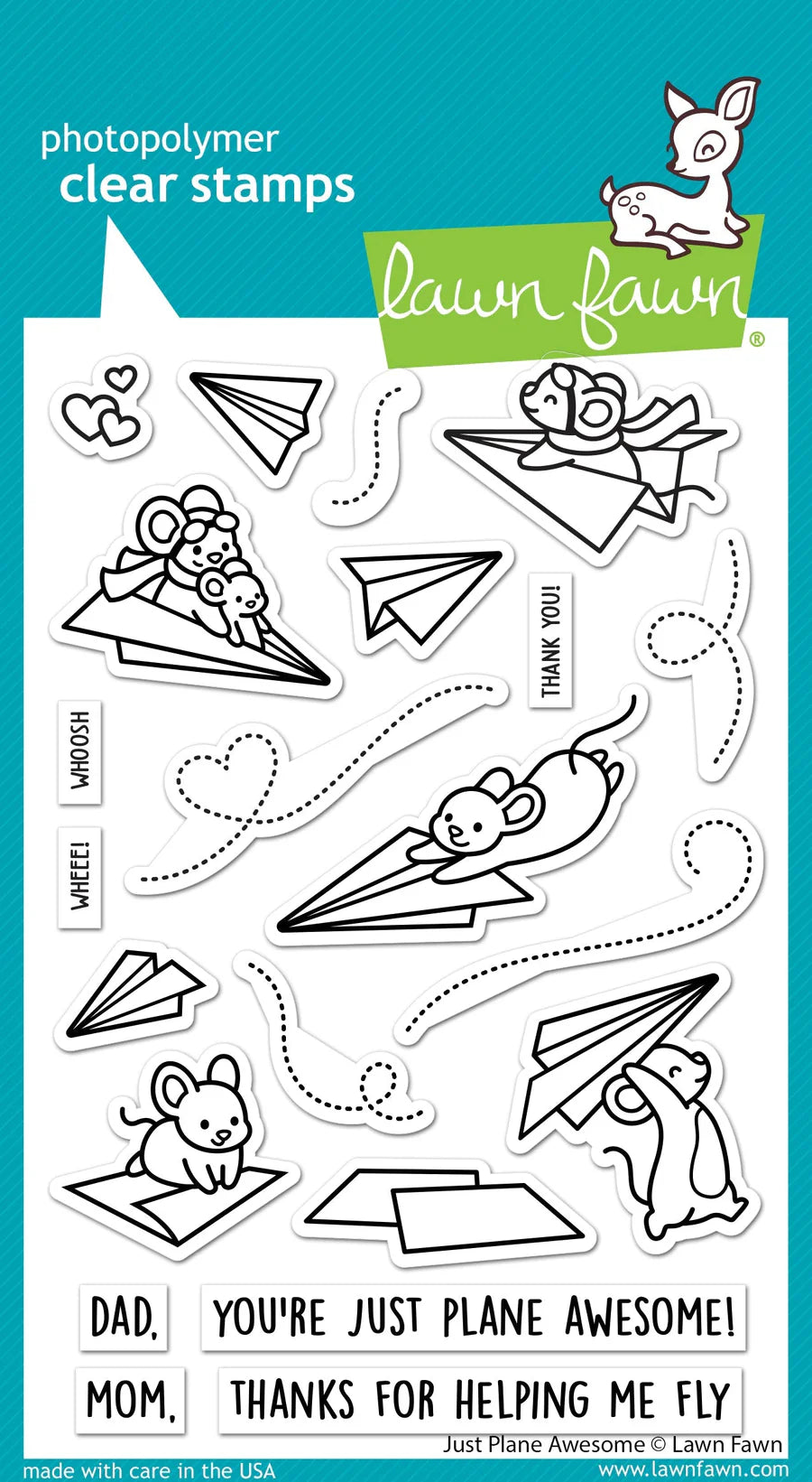 Just Plane Awesome Stamps by Lawn Fawn