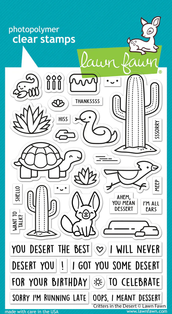 Critters in the desert Stamps and Dies Bundle by Lawn Fawn