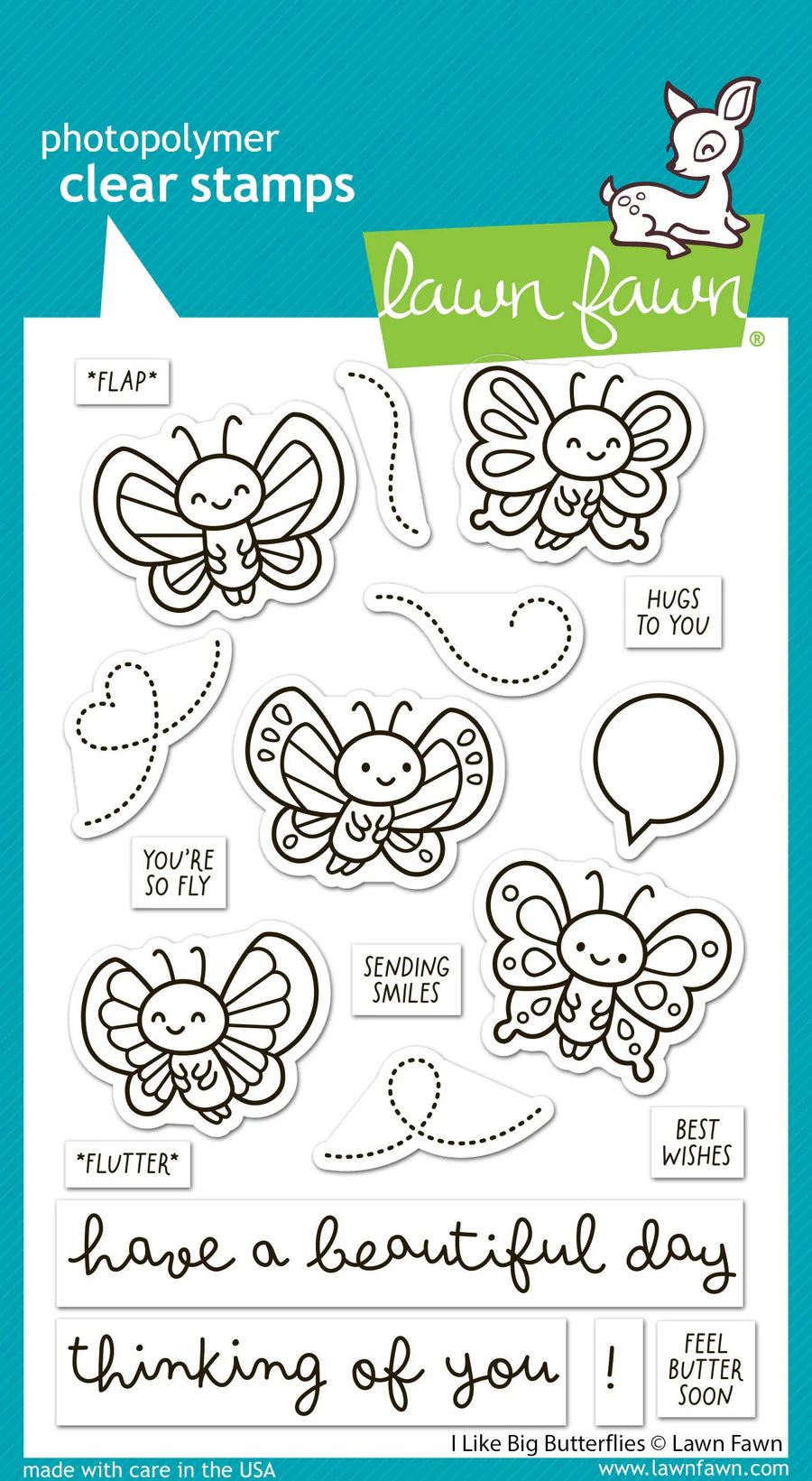 I Like Big Butterflies Stamps by Lawn Fawn