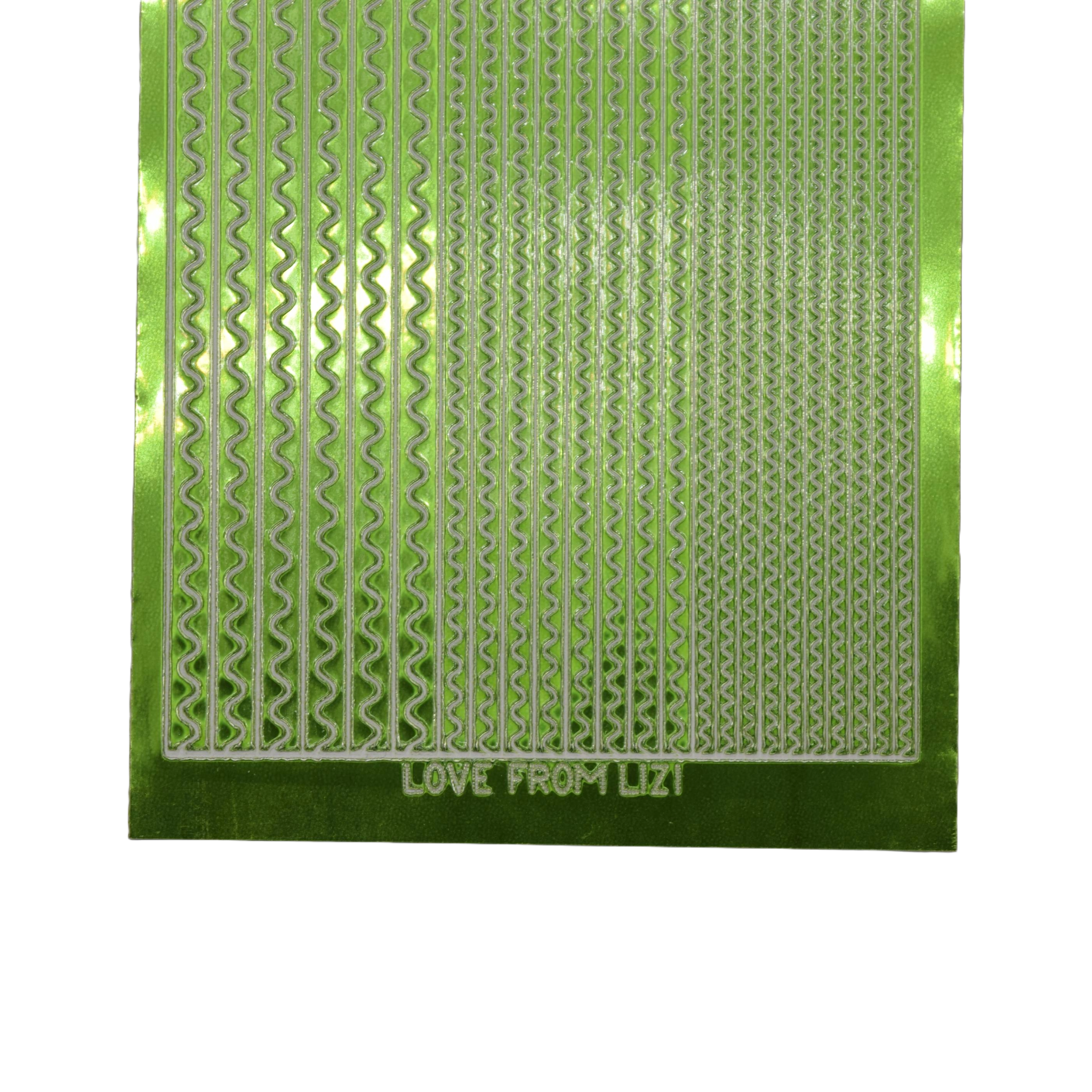 Sway Grass Green Mirror Peel-Off Stickers