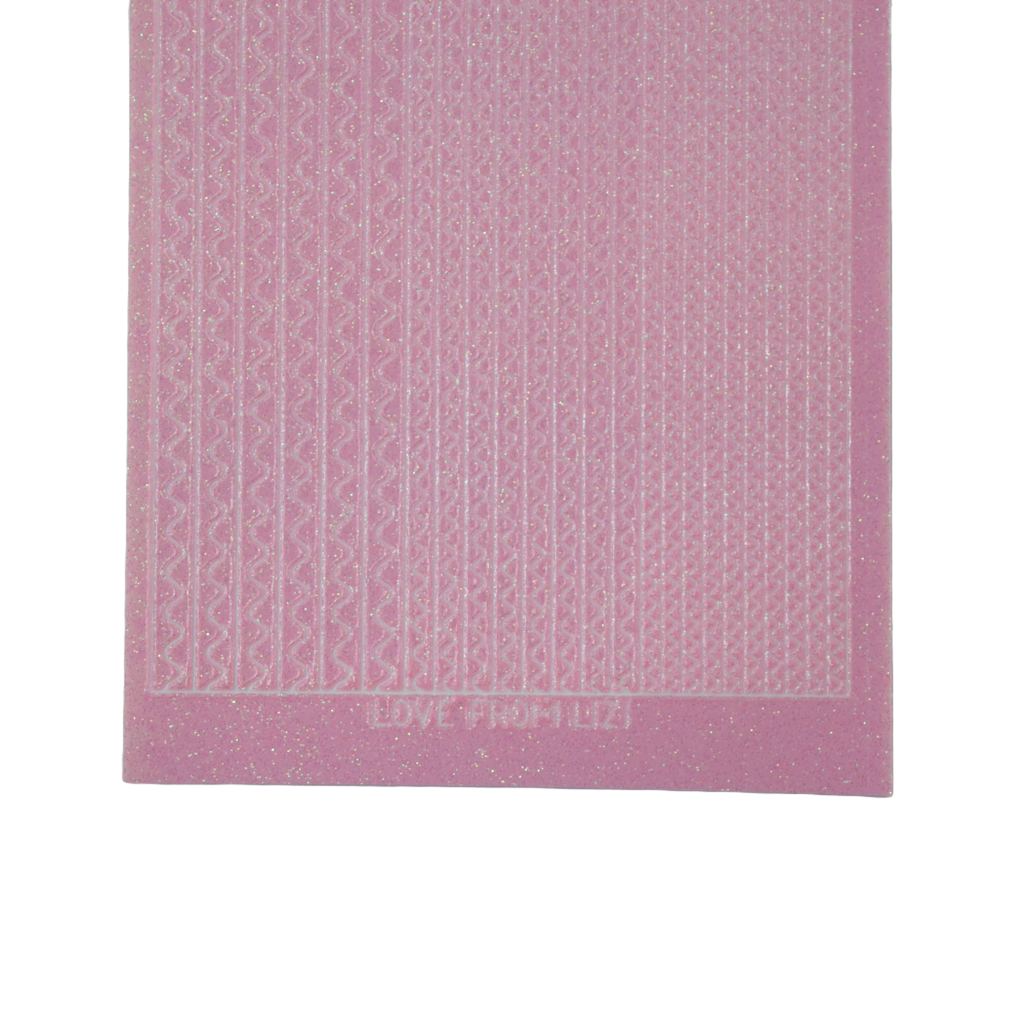 Sway Pink Iridescent Glitter Peel-Off Stickers