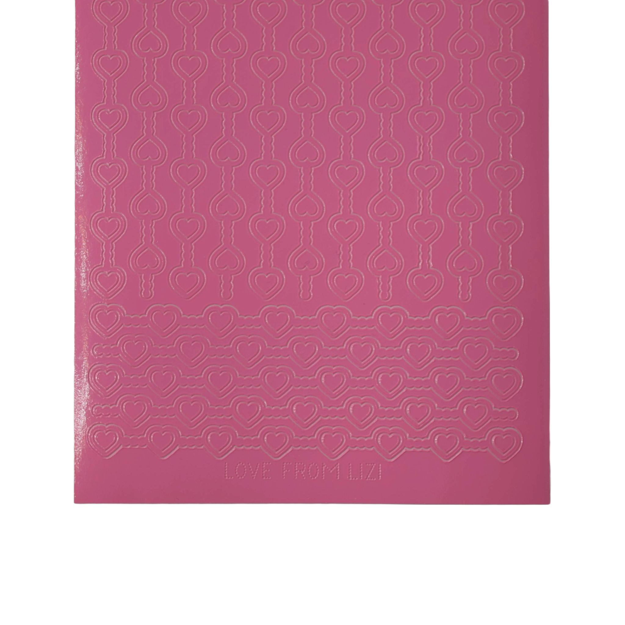 Heart Border Candy Pink Peel-Off Stickers