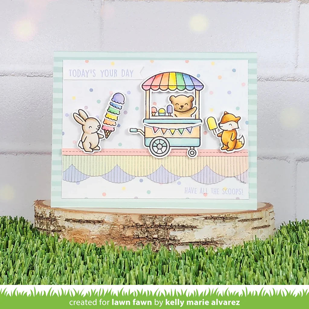 Treat Cart Stamps and Die Bundle by Lawn Fawn