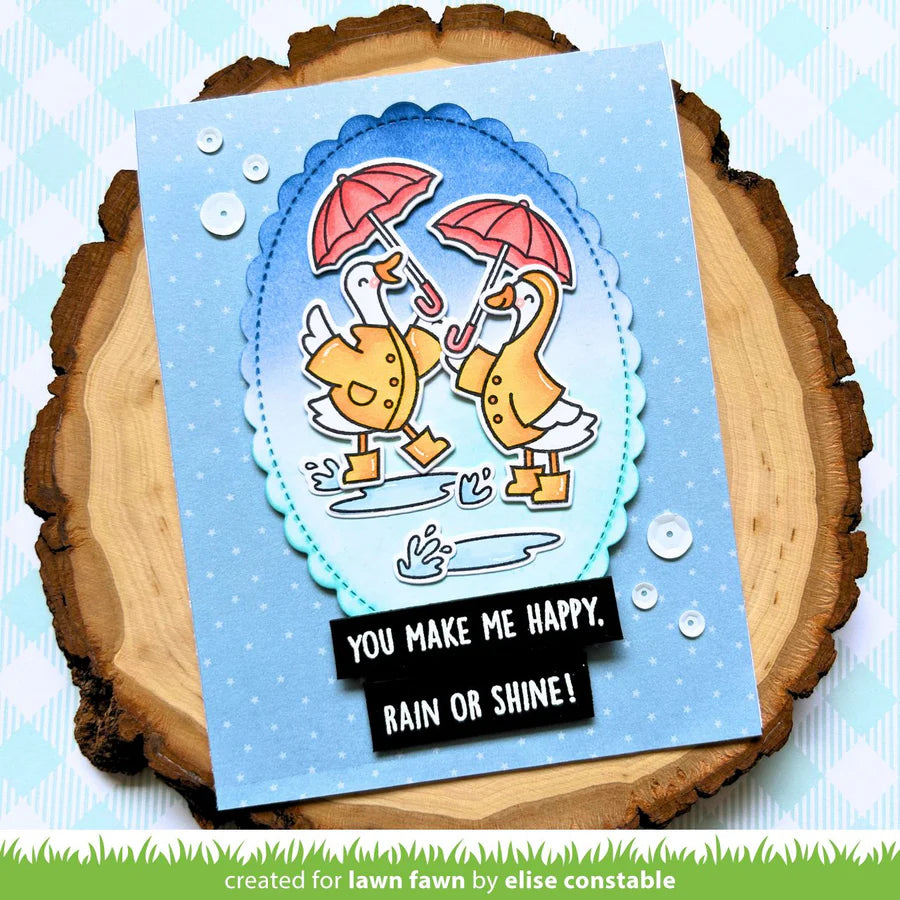 Silly Goose, Rain or Shine Stamps by Lawn Fawn