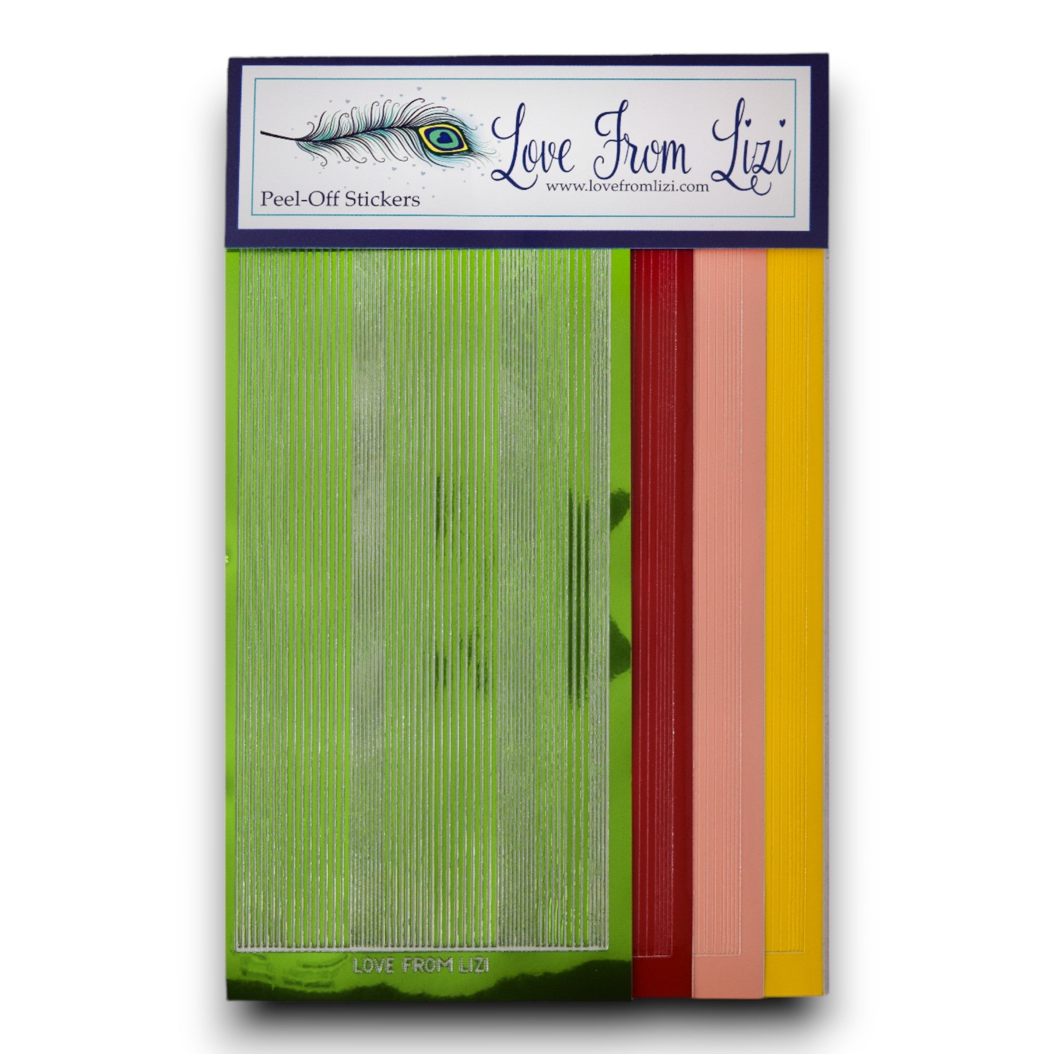 Sweet Summertime - Pin Stripe Peel-Off 4 Pack