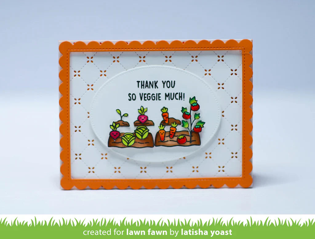 Veggie happy add-on Stamps and Dies Bundle by Lawn Fawn