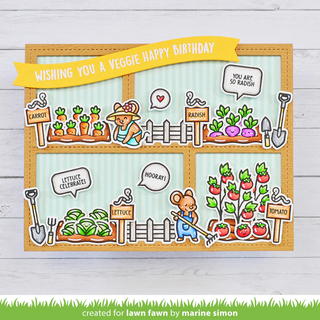 Veggie happy add-on Stamps by Lawn Fawn
