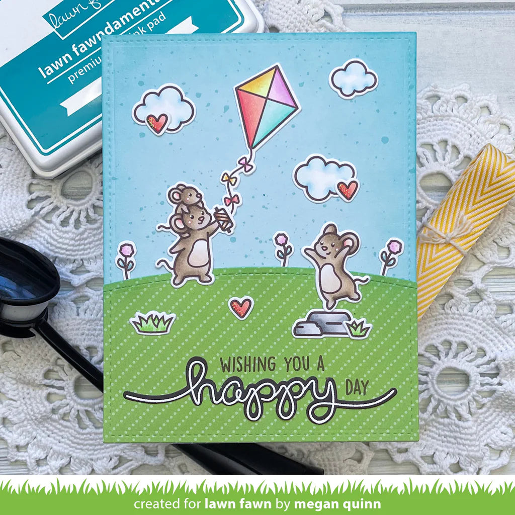 Whoosh, kites! Stamps by Lawn Fawn