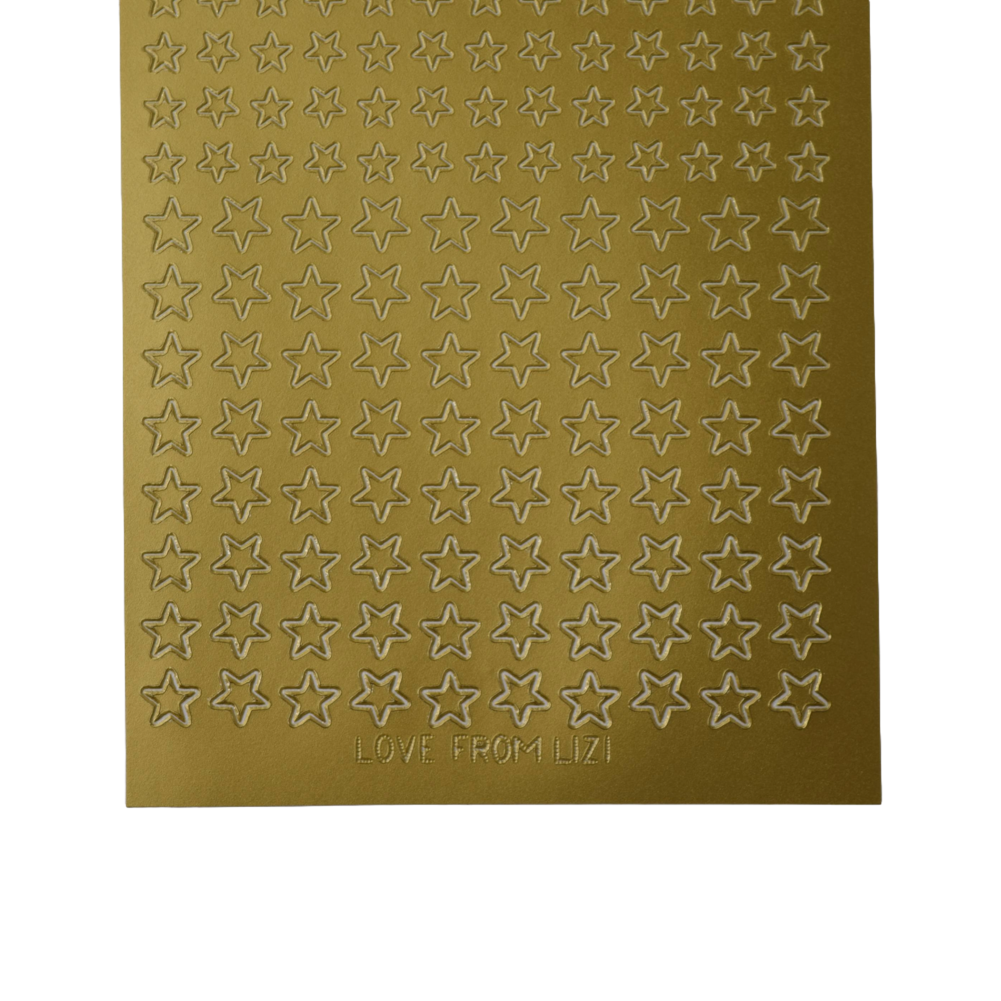 Mini Stars Matte Gold Peel-Off Stickers