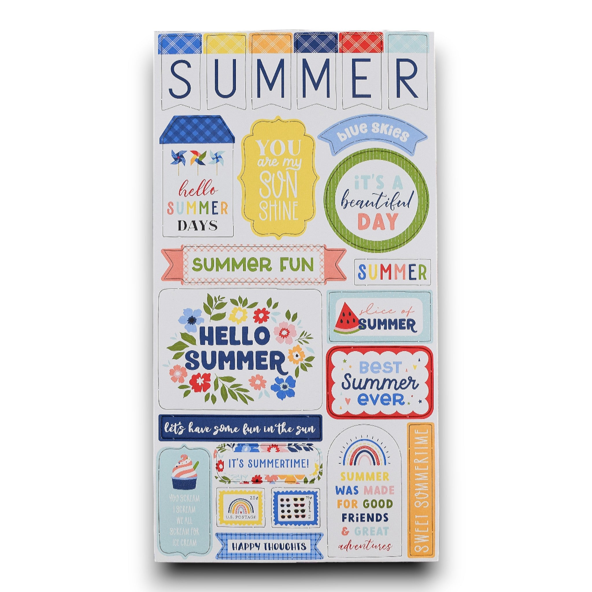 Sweet Summertime - Chipboard Phrases